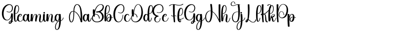 Gleaming font