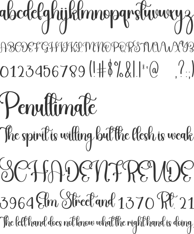 Santa Generous font preview