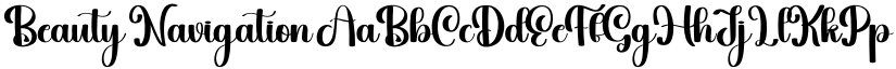 Beauty Navigation font
