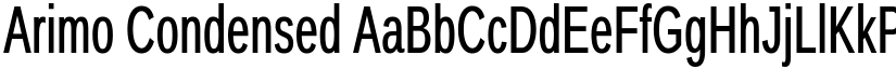 Arimo Condensed font