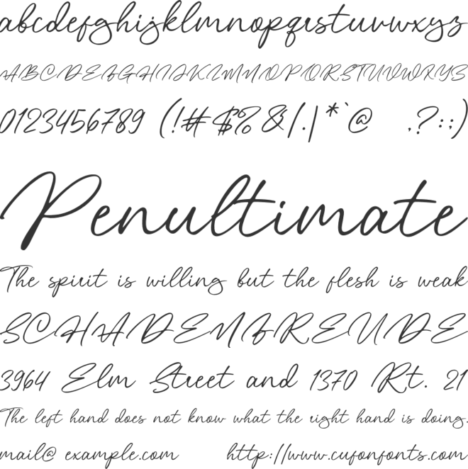 Mindway font preview