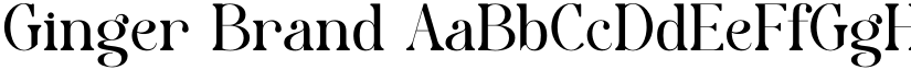 Ginger Brand font download