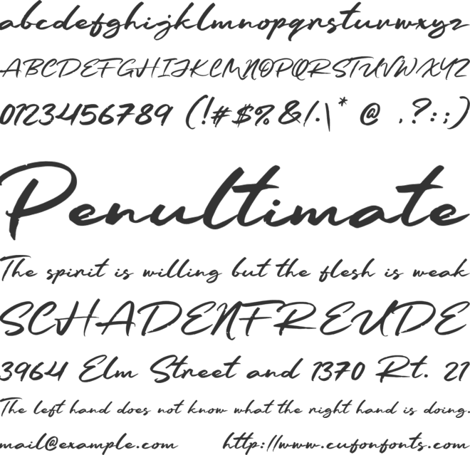 Miniday font preview