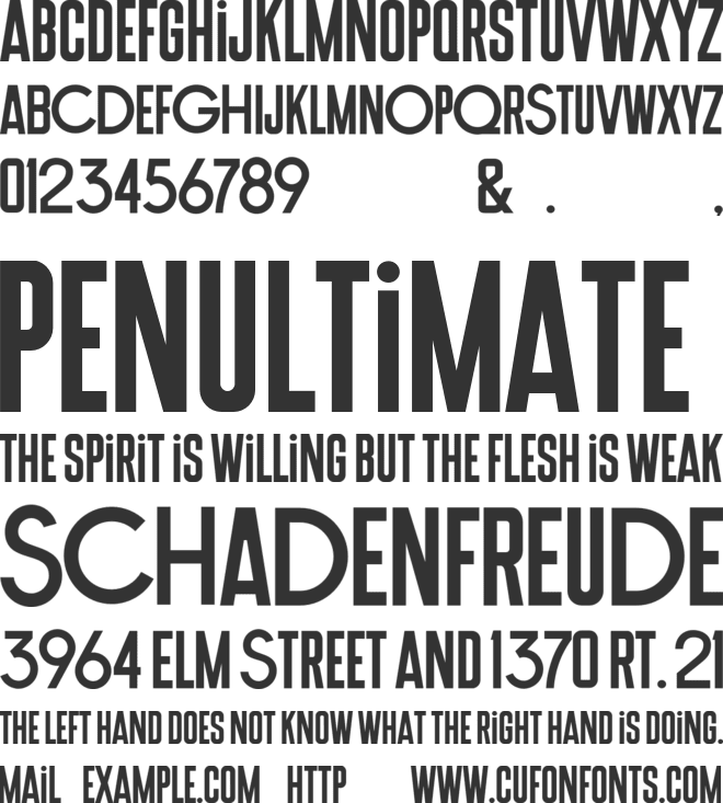 Foun Free font preview