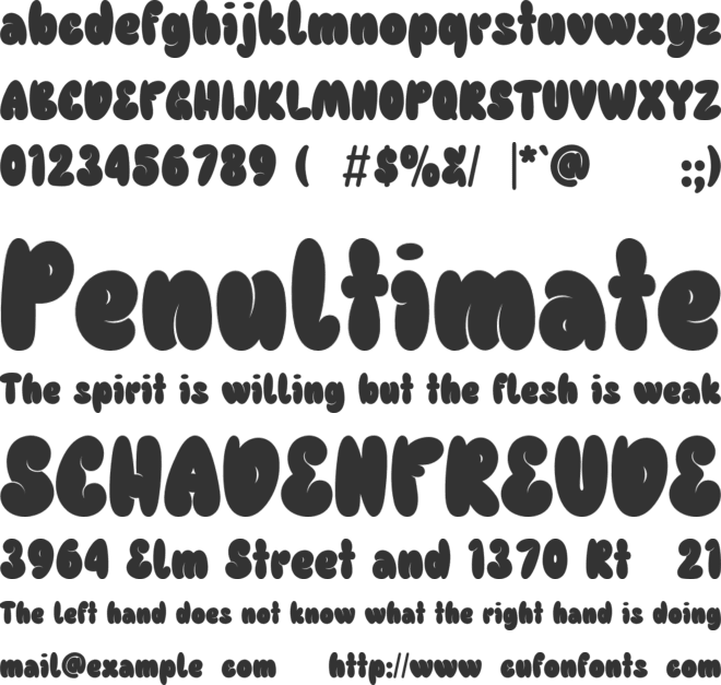 PGR Puffy font preview