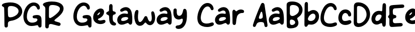 PGR Getaway Car font