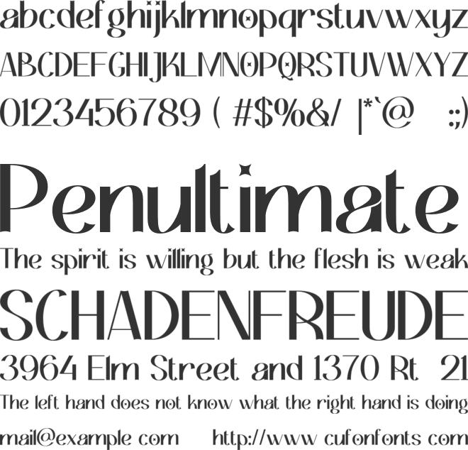 Olea Olive font preview