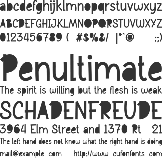 Paper Rust font preview