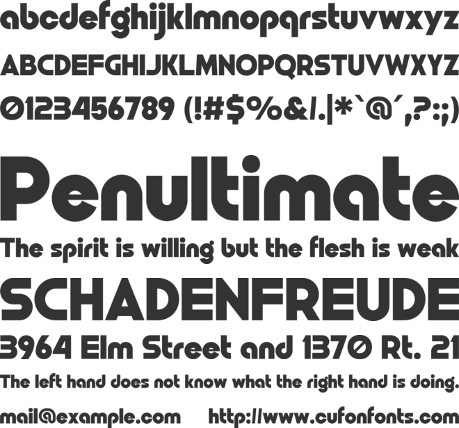 Mongule font preview