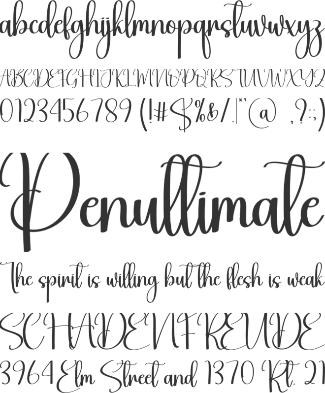 Babysnow font preview