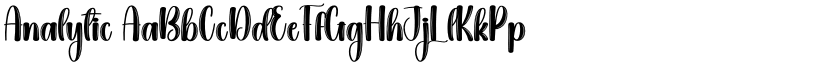Analytic font