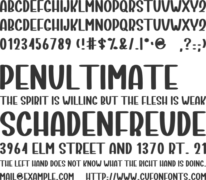 Modern Planner font preview