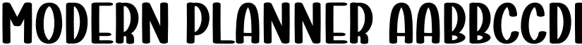 Modern Planner font