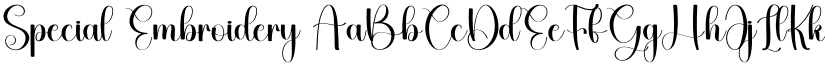 Special Embroidery font