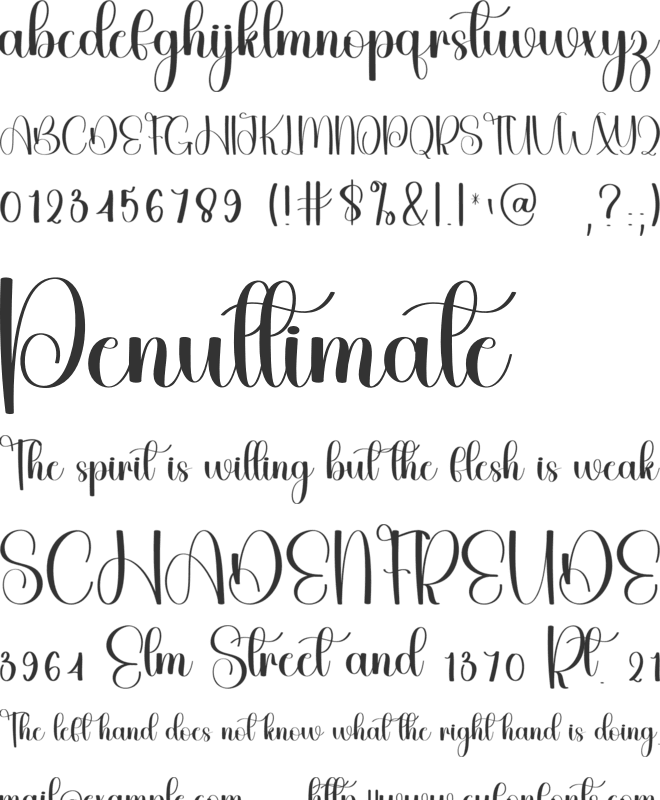 Party Planner font preview