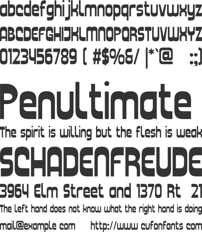 Trainway font preview