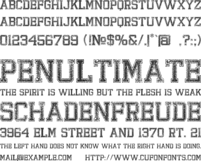 Bandung Hardcore GP font preview