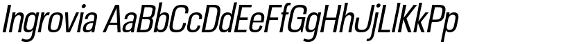 Ingrovia font