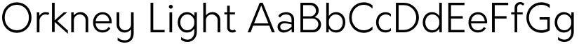 Orkney Light font
