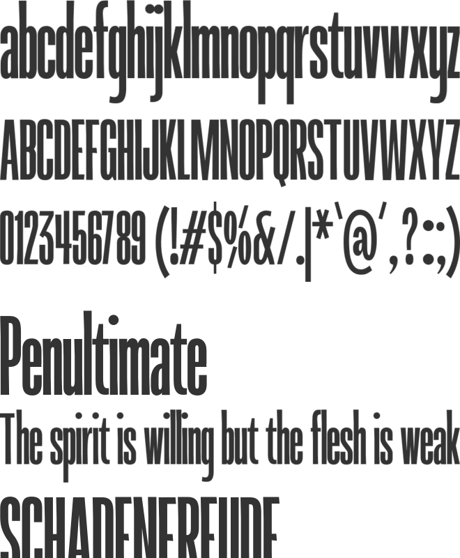 Ingrovia font preview