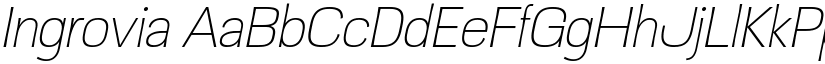 Ingrovia font