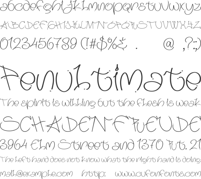 Urban Street font preview