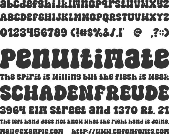 Retro Club font preview