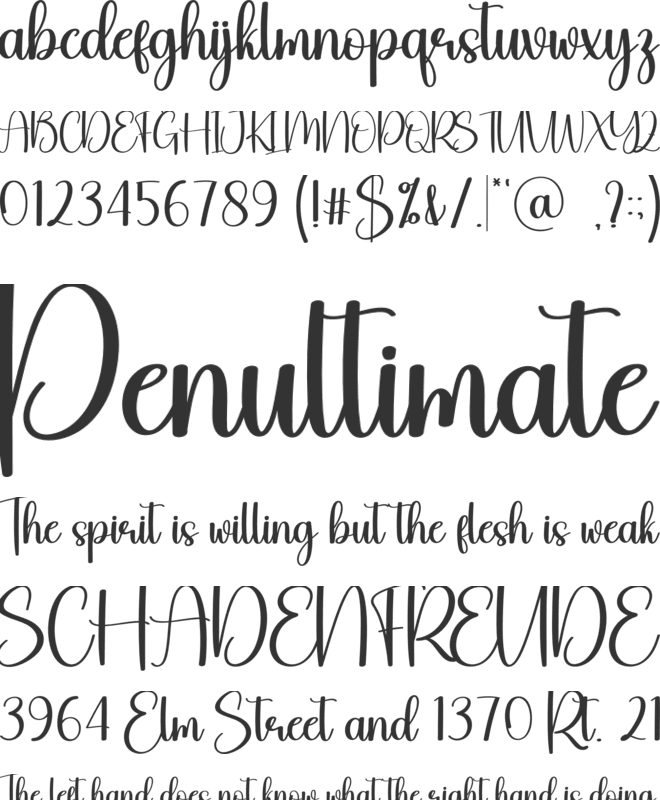 Grateful font preview