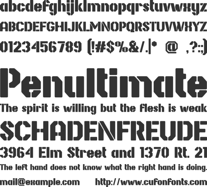 Battle Grid Free font preview