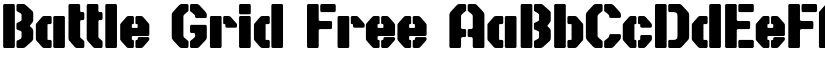 Battle Grid Free font