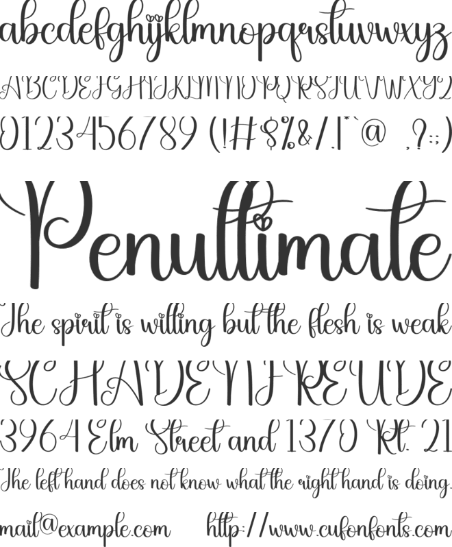 Agatha Signature font preview