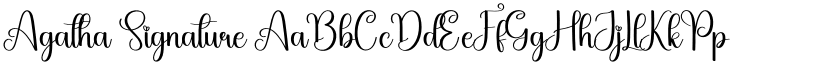 Agatha Signature font