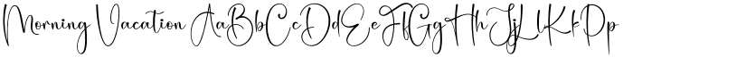 Morning Vacation font