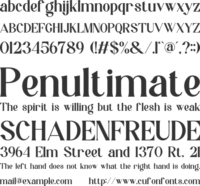 Resien font preview