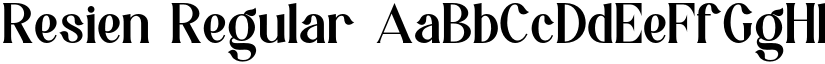 Resien Regular font