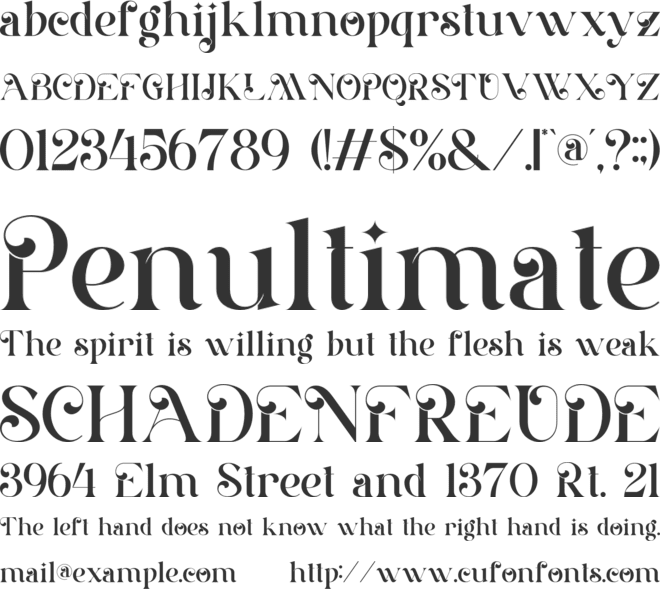 Vascor font preview