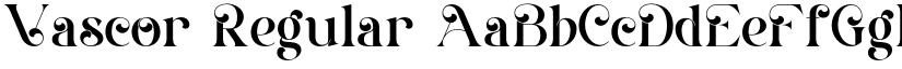 Vascor Regular font