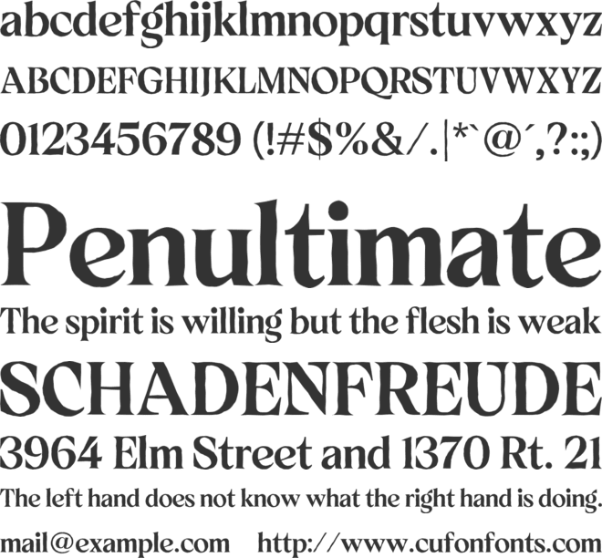 Fright Series font preview