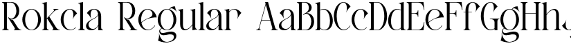 Rokcla Regular font