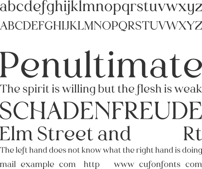 Vurnia font preview