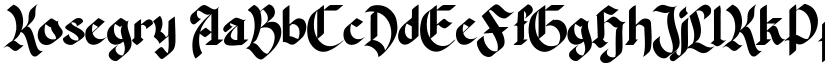 Kosegry font