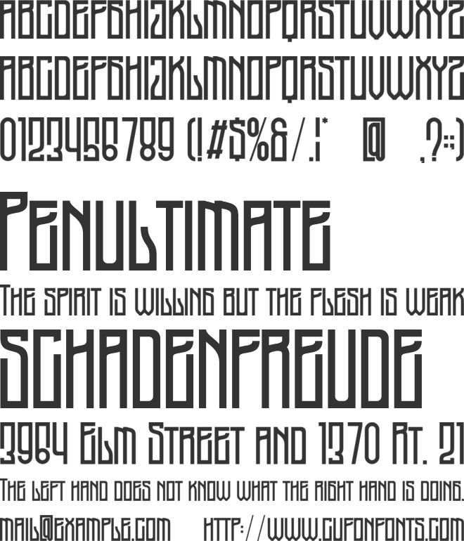 Gefalen font preview