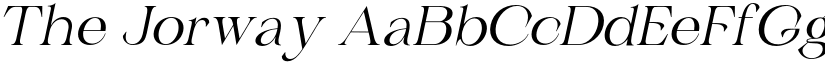 The Jorway font