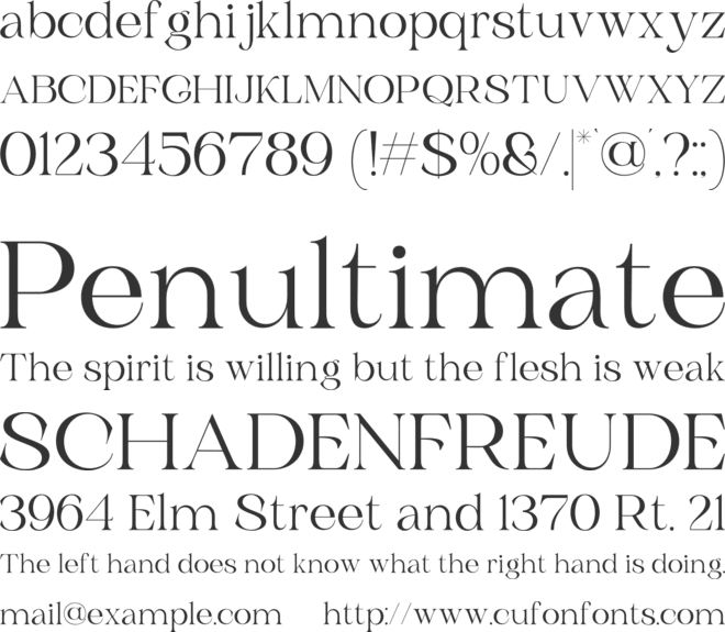 The Jorway font preview