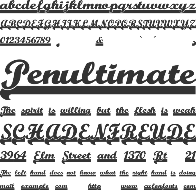 Team Spirit font preview