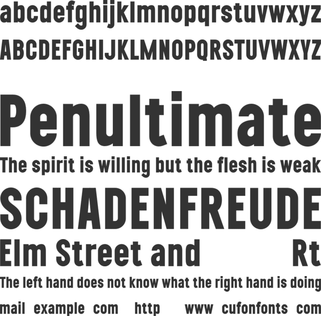 Nexline font preview