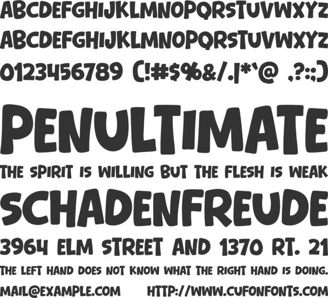 Bear Days font preview