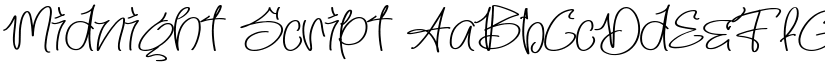 Midnight Script font