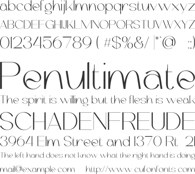 Zahirah font preview