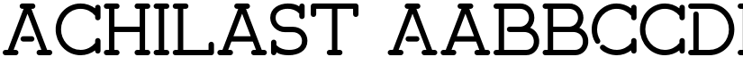 Achilast font
